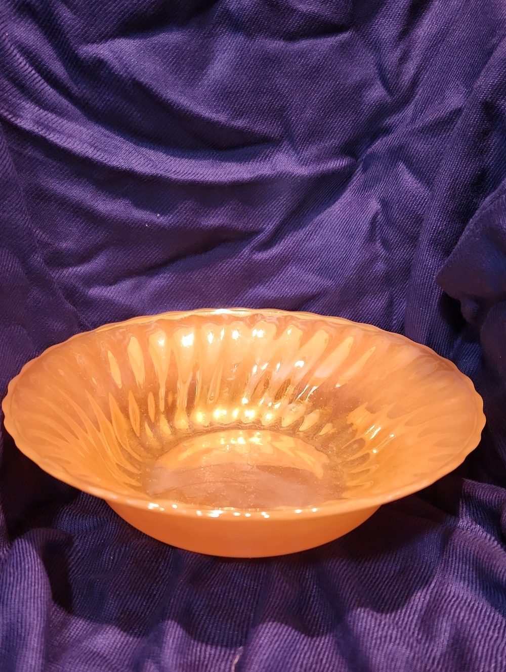 Anchor Hocking Peach Decorative Glass Bowl
